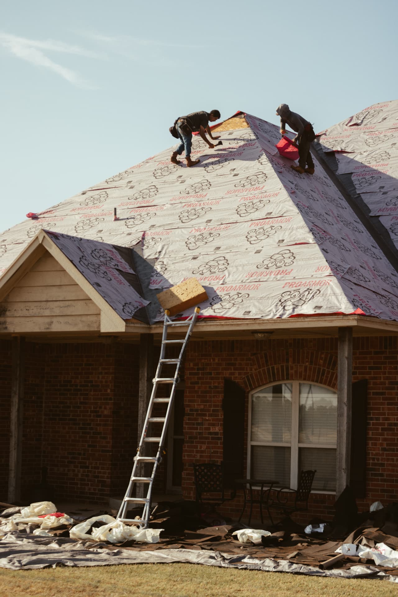 A fully wrapped roof ready for shingles