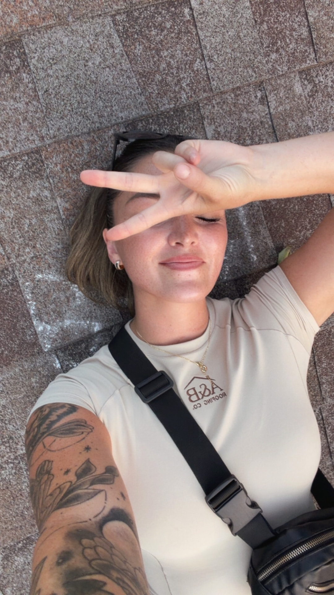 A quick rooftop selfie during an inspection